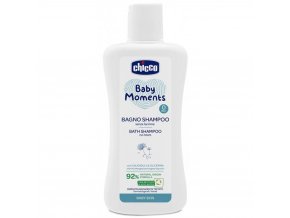 CHICCO Šampón na vlasy a telo Baby Moments 92 % prírodných zložiek 200 ml