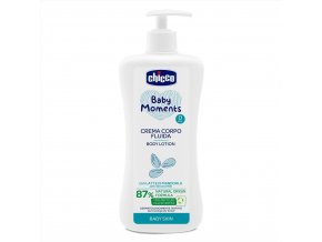 CHICCO Mlieko telové s dávkovačom Baby Moments 87 % prírodných zložiek 500 ml