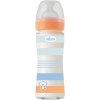 CHICCO Fľaša dojčenská sklo Well-being silikón 240 ml chlapec