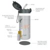 ZOPA Termoska na tekutiny so slamkou a držiakom 350ml
