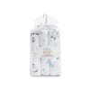 Interbaby Bavlnené plienky Zvieratká 80x80cm 3ks - Bielo/sivá