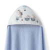 INTERBABY Osuška froté Zvieratká 100x100cm + Podbradník - Modrá
