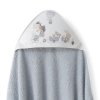 INTERBABY Osuška froté Zvieratká 100x100cm + Podbradník - Sivá