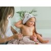 INTERBABY Osuška froté Zvieratká 100x100cm + Podbradník - Ružová