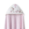 INTERBABY Osuška froté Zvieratká 100x100cm + Podbradník - Ružová
