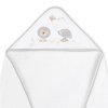interbaby-osuska-frote-slonik-s-drakom-100x100cm-podbradnik - Bielo/sivá