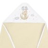 INTERBABY Osuška froté Macko na hojdačke 100x100cm + Podbradník - Krémová