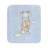 Interbaby Zamatová deka do kočíka Medvedík 80x90cm - Modrá