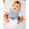 Interbaby Zamatová deka do kočíka Medvedík 80x90cm - Sivá