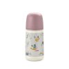 Suavinex Dojčenská fľaša WALK fyziologická M silikón 270ml - Ružová