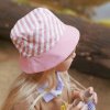 KIETLA obojstranny klobucik PinkStripe pasiky square