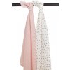 Meyco Mušelínové plienky 120x120cm 2ks - Mini panter soft pink