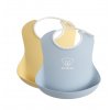 Babybjorn Plastový podbradník 2ks - Powder yellow/ Powder blue