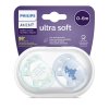 Avent Cumlík Ultrasoft Premium Text 0-6m 2ks - Chlapec