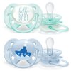 Avent Cumlík Ultrasoft Premium Text 0-6m 2ks - Chlapec