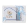 Interbaby Osuška froté MACKO LOVE + kefa 100x100cm - Bielo/modrá