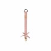 pacifier clip pink golden collection
