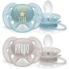 Philips AVENT Cumlík Ultrasoft Premium text 6-18m chlapec 2 ks