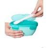 SKIP HOP Miska s lyžičkou v ochrannom puzdre Easy Serve Teal 240 ml, 3m+