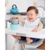 SKIP HOP Misky s vrchnákom a držiakom Easy Grab Grey,Teal 2 x 240 ml, 3m+