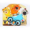 Baby Einstein Hračka drevená puzzle Friendy Safari Faces HAPE 12m+