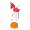 B.BOX fľaša na pitie so slamkou 600ml - Ružovo-oranžová