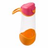 B.BOX Športová fľaša na pitie 600ml - Ružová / Oranžová