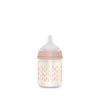 SUAVINEX Sklenená dojčenská fľaša BONHOMIA 120ml - Ružová