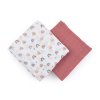 PETITE&MARS Prikrývka bambusová mušelínová 2ks Misty - Rose Rainbow