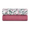 PETITE&MARS Prikrývka bambusová mušelínová 2ks Misty - Pink Meadow