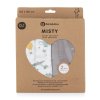 PETITE&MARS Prikrývka bambusová mušelínová 2ks Misty - Grey planes