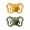 BIBS Couture Kaučukový anatomický cumlík 2ks 0-6m - Honey Bee-Olive
