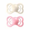 BIBS Supreme cumlik z prirodneho kaucuku 2ks IvoryBabyPink