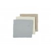 Meyco Mušelínové plienky 70x70cm 3ks - Offwhite/light grey/sand