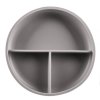 Zopa Silikónový delený tanier s prísavkou - Dove Grey