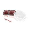Zopa Silikónový desiatový box s príborom veľký - Old Pink