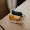 PETITE&MARS Sada silikónových zubných kefiek na prst - Ochre/Green