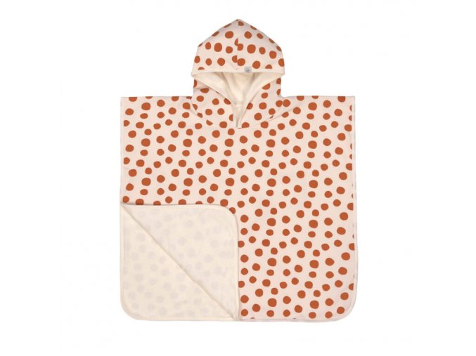 Beach Poncho dots powder pink