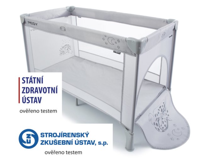 Babypoint cestovná postieľka Pegy Varianta: grey