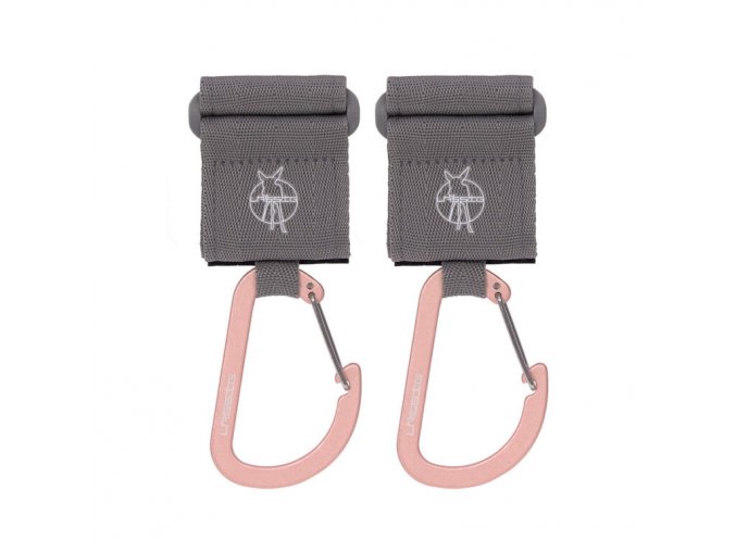 Casual Stroller Hooks with Carabiner grey