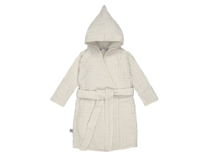 Muslin Bathrobe milky 24-36m.
