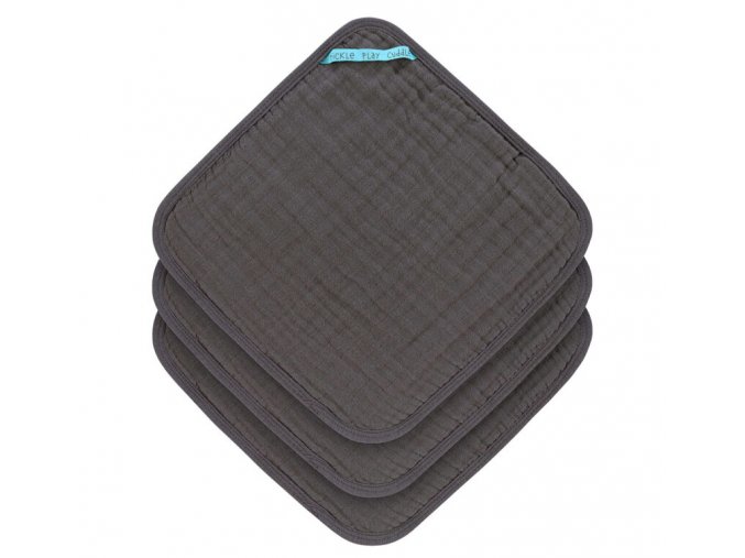 Muslin Washcloth Set 3 pcs 2021 anthracite