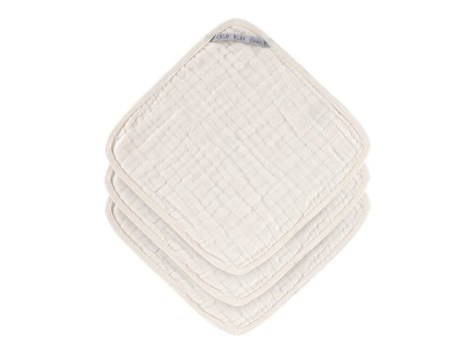 Muslin Washcloth Set 3 pcs milky