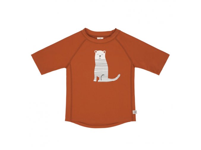 Short Sleeve Rashguard tiger rust 13-18 mo.