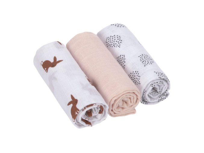 Swaddle Burp blanket 60x60 Little Forest rabbit