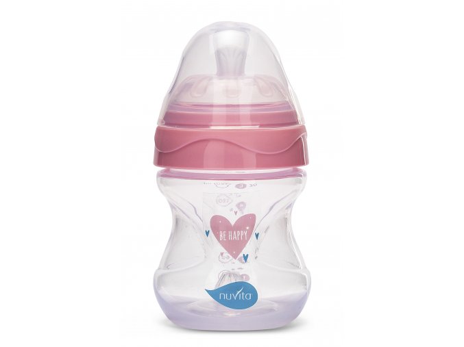 Fľaštička 150ml, Transparent pink