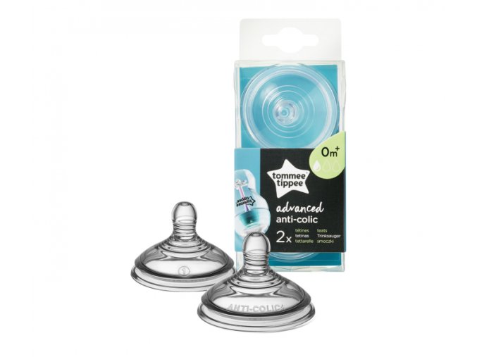 Tommee Tippee Náhradný cumlík C2N ANTI-COLIC 2ks Varianta: Náhradný cumlík C2N ANTI-COLIC Slow Flow 2ks 0m+