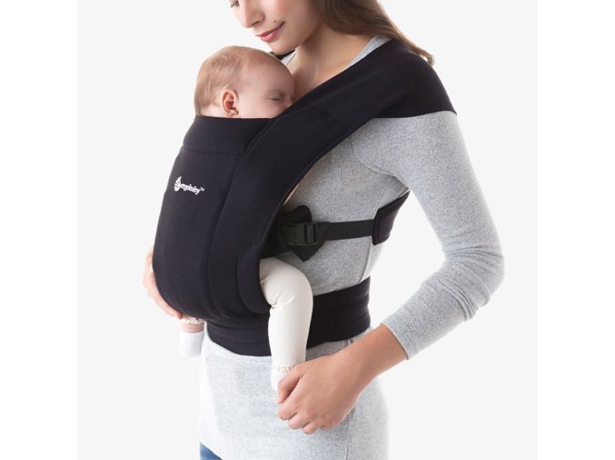 ERGOBABY | Nosič EMBRACE - SOFT KNIT -  PURE BLACK