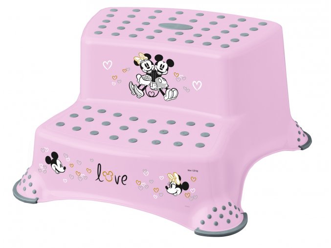 Keeeper dvojstupienok k umývadlu a WC Mickey&Minnie Varianta: ružový