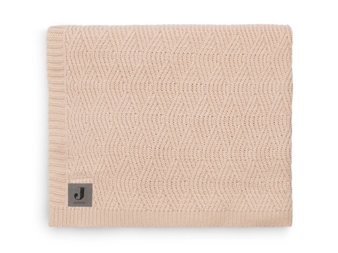 Deka pletená 75x100 cm River Knit Pale Pink